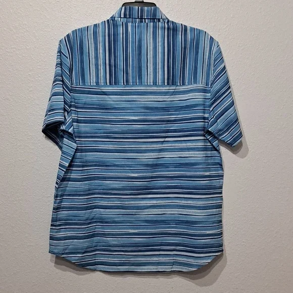 Tommy BahamaIslandZone Bahama Coast Ripple Tides Short Sleeve Woven Shirt